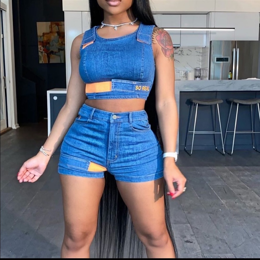 Shane Justin Denim Combat Set